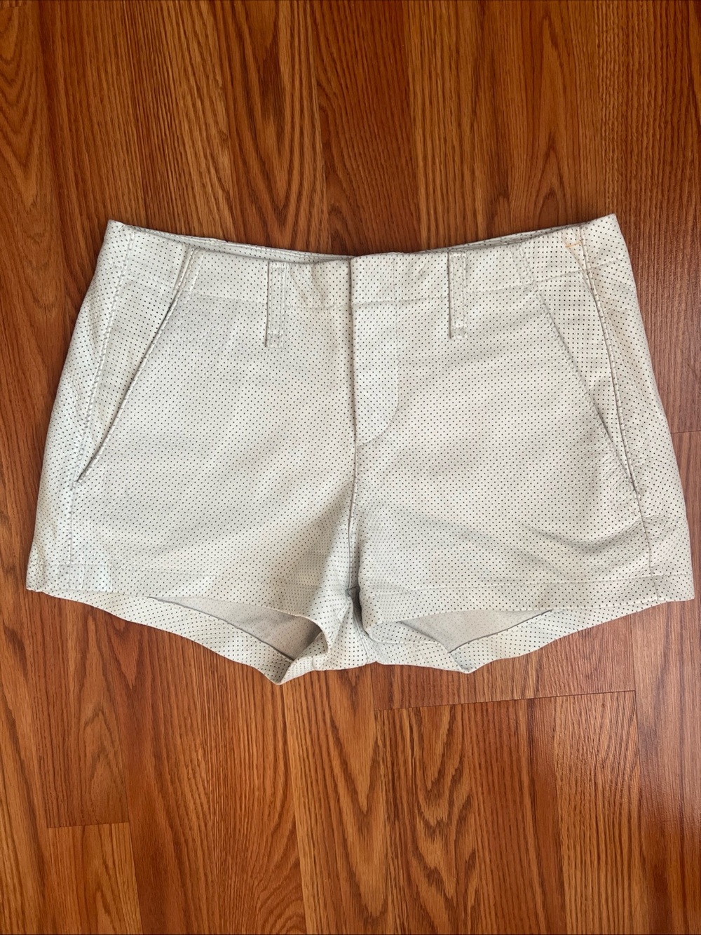 rag & bone Cream Lamb Leather Shorts